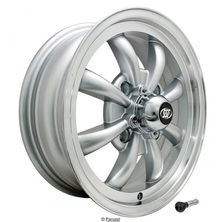 EMPI GT-8 Felge Silber - 4-Loch Leichtmetallfelge für VW